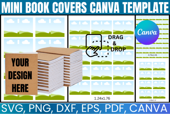 Download Mini Book Covers Canva Editable Template - Template Collection