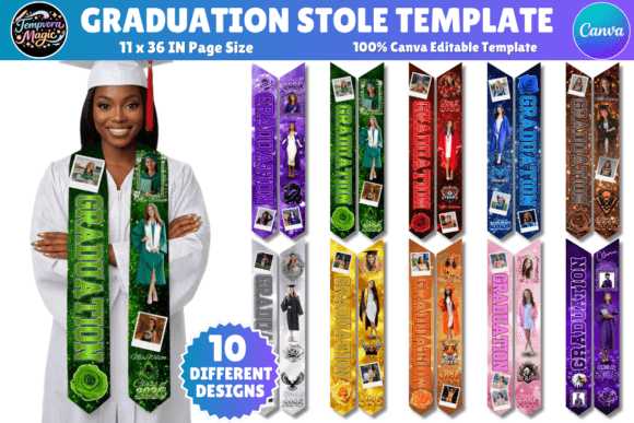 Download Graduation Stole Canva Editable Template - Template Collection