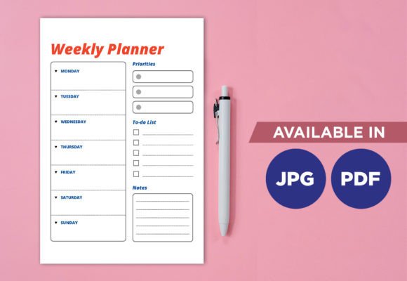 Download Weekly Planner Print Templates - Template Collection