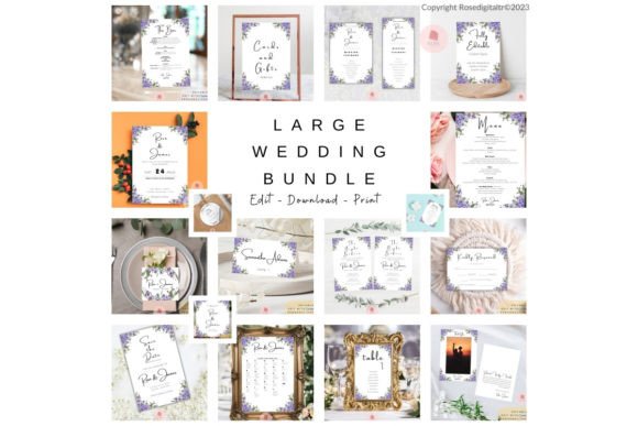 Download Large Wedding Invitation Set Template 2 - Template Collection