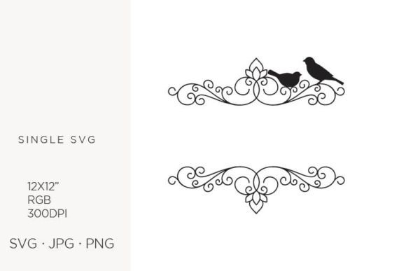 Download Elegant Scroll Frame with Birds - Scroll Collection