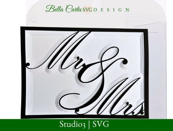Download Mr and Mrs SVG Layered Wedding Card - Premium Resources