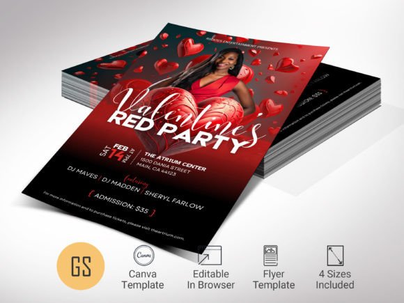 Download Valentine's Day Event Flyer Template - Premium Bundle