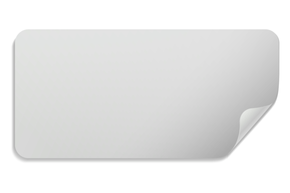 Download Corner Curl Label. White Memo Paper Mock - White Collection