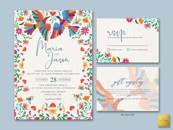 Download Mexican Theme Wedding Set 12 Templates - Template Collection
