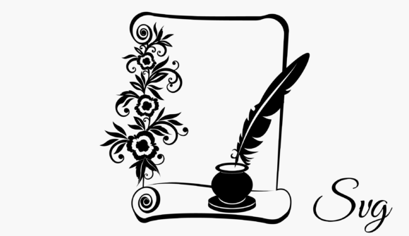 Download Scroll Pen Inkwell - Scroll Collection