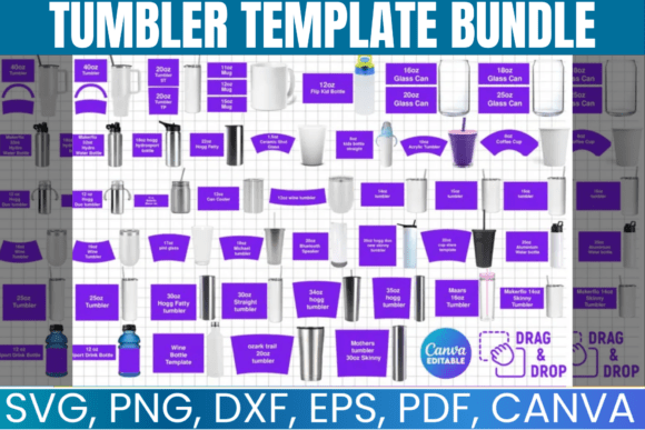 Download Tumbler Canva Editable Template Bundle - Template Collection