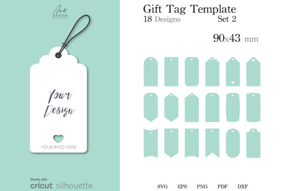Download 18 Gift Tag Templates SVG Cut File - Template Collection