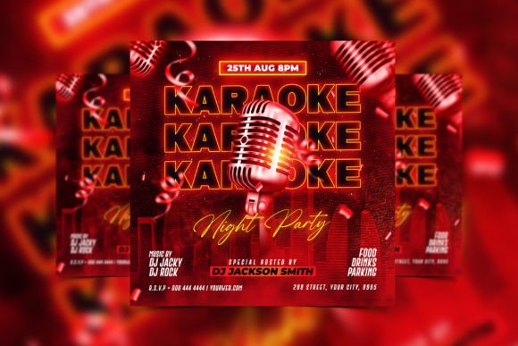 Download Karaoke Flyer PSD Template Designs - Flyer Collection