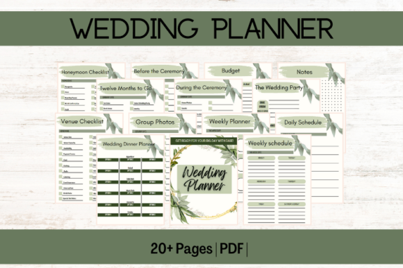 Download Wedding Template - Greenery - Printable - Template Collection