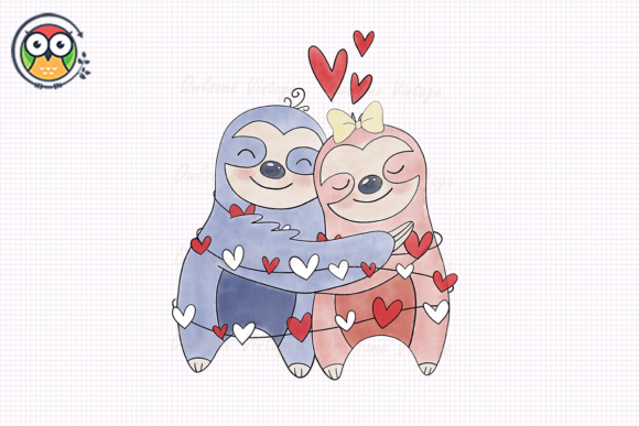 Download Sloths Couple Valentine Sublimation - Premium Resources