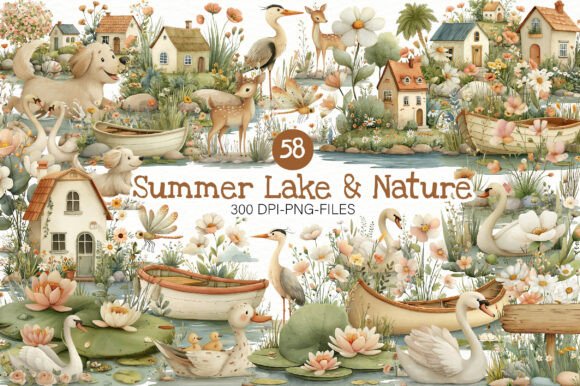 Download Summer Lake &amp; Nature Clipart - Summer Collection