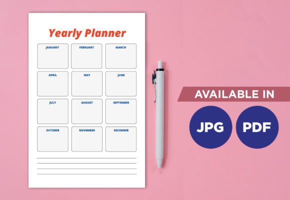 Download Yearly Planner Print Templates - Template Collection