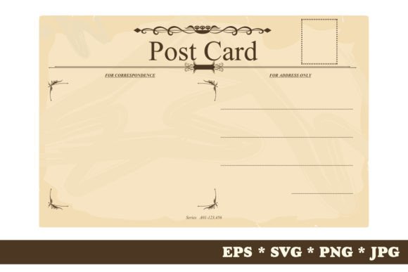 Download Vintage Postcard Reverse Template. - Template Collection