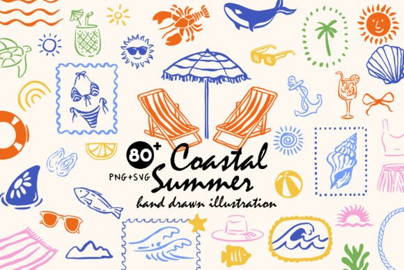 Download Coastal Summer Beach Illustration - Summer Collection