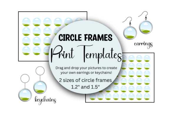 Download Circle Frames Print Templates- 2 Sizes - Template Collection