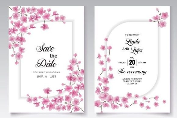 Download Pink Cherry Wedding Template - Template Collection